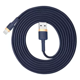 Baseus Cafule Cable wytrzymały nylonowy kabel przewód USB / Lightning QC3.0 1.5A 2M niebieski (CALKLF-CV3) - Kable USB - miniaturka - grafika 3