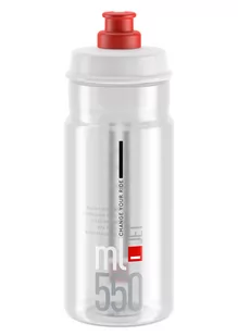 Bidon Elite 036020 Jet clear red logo 550 ml - Shakery i bidony sportowe - miniaturka - grafika 1