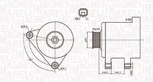 MAGNETI MARELLI Alternator 063731674010 063731674010 - Alternatory - miniaturka - grafika 1