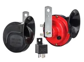 Akcesoria motoryzacyjne - Klakson 12V 115Db, 2-Tonowy, Ślimakowy, Z Przekaźnikiem, 2 Szt. - miniaturka - grafika 1