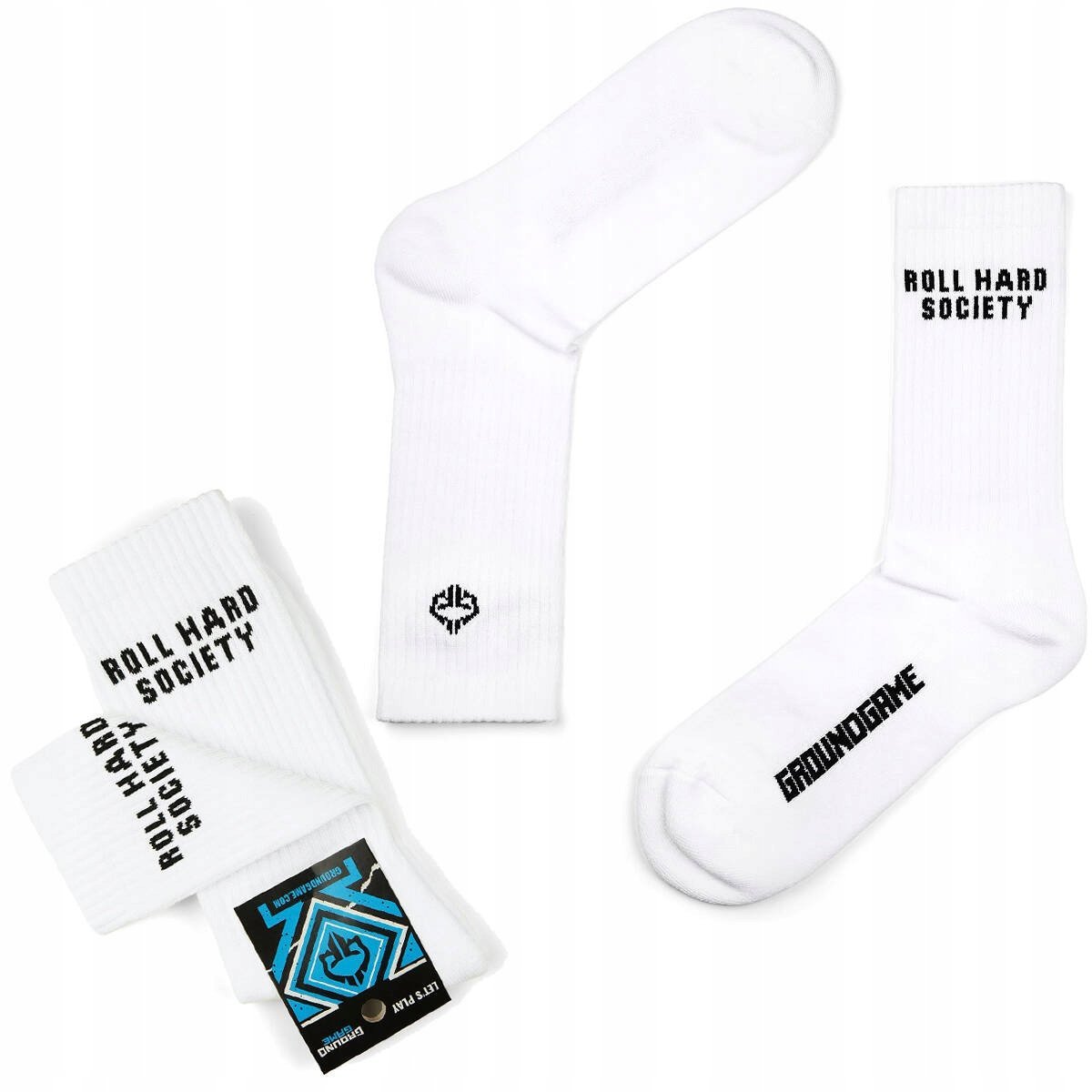 Skarpety Bawełniane Ground Game Roll Hard Society Białe R. 43/46