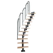 Schody strychowe - Dolle Schody dwustronne czarne Athena - miniaturka - grafika 1