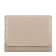 Portfele - Damska portmonetka skórzana beżowa - miniaturka - grafika 1