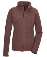 Kurtki damskie - killtec Damska kurtka Powerstretch/kurtka polarowa ze stójką KOW 112 WMN FLX JCKT, ciemnoczerwona, 48, 41802-000 - miniaturka - grafika 1