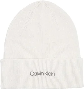 Calvin Klein Damska czapka dzianinowa Essential, Pianka lekarska, Rozmiar uniwersalny - Czapki damskie - miniaturka - grafika 1