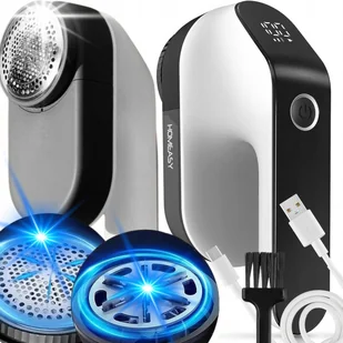 Golarka do ubrań 2 x Golarka do ubrań swetrów tapicerki BIAŁĄ MOCNA PROFESJONALNA 6 NOŻY LCD - Golarki do ubrań - miniaturka - grafika 1