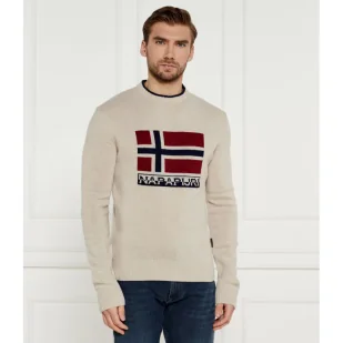 Napapijri Wełniany sweter D-Silvretta Regular Fit - Swetry męskie - miniaturka - grafika 1