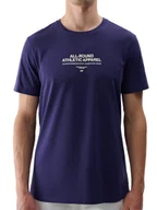 Koszulki męskie - T-shirt męski 4F RSS24TTSHM2063 - granatowa S - miniaturka - grafika 1