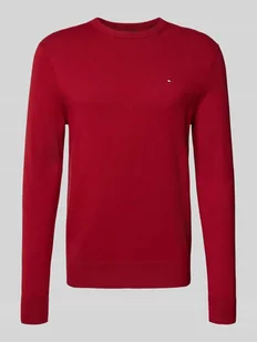Sweter z dzianiny o kroju regular fit z mieszanki bawełny i kaszmiru - Swetry męskie - miniaturka - grafika 1