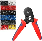 Narzędzia sieciowe - PRASKA ZACISKARKA DO KONEKTORÓW TULEJEK KABLI PRZEWODÓW 1200 SZTUK TULEJEK - miniaturka - grafika 1