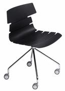 Krzesła - D2 Techno Roll Krzesło na kółkach 50x48 cm, czarne 63772  - miniaturka - grafika 1