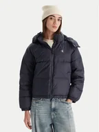 Kurtki damskie - Calvin Klein Jeans Kurtka puchowa Essential LV047D501G Granatowy Relaxed Fit - miniaturka - grafika 1