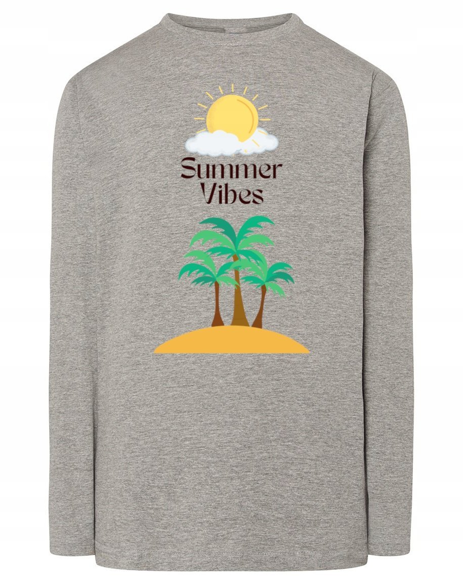 Longsleeve nadruk wakacyjny Summer Vibes r.S