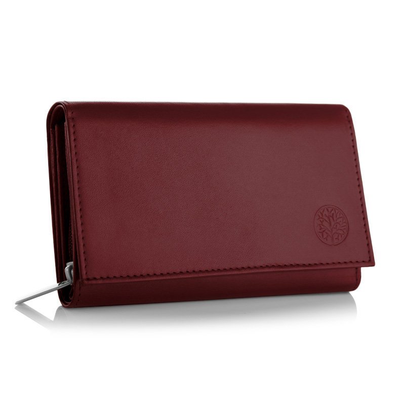 BPD-DZ-18 BORDO Portfel damski BASIC +CERTYFIKAT