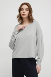 Tommy Hilfiger longsleeve lounge kolor szary - Bluzki damskie - miniaturka - grafika 1