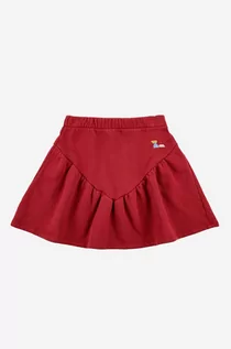 Sukienki i spódniczki dla dziewczynek - Bobo Choses spódnica bawełniana dziecięca kolor czerwony mini rozkloszowana - grafika 1