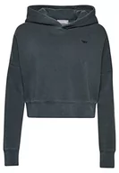 Bluzy damskie - Superdry Vintage Wash Crop Hood Bluza damska, Eclipse Navy, 32 - miniaturka - grafika 1