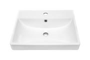 Umywalki - Umywalka wpuszczana w blat, ceramiczna, Rita, 50x40x17 cm, biały - miniaturka - grafika 1