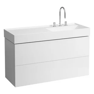 Laufen Kartell Umywalka wisząca lub meblowa 120x46 cm bez otworu na baterię biały mat H8133337571121 - Umywalki - miniaturka - grafika 1