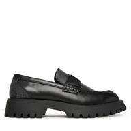 Półbuty męskie - Loafersy Guess FMFZIA LEL14 Czarny - miniaturka - grafika 1