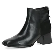 Botki damskie - Caprice Damskie 9-25343-41 botki sznurowane na obcasie, czarne, 37 EU, czarny, 37 EU - miniaturka - grafika 1