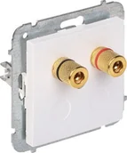 Gniazdka elektryczne - ELEKTROPLAST GNIAZDO GŁOŚNIKOWE SANTRA/4157-10/EPN Elektro-Plast - miniaturka - grafika 1