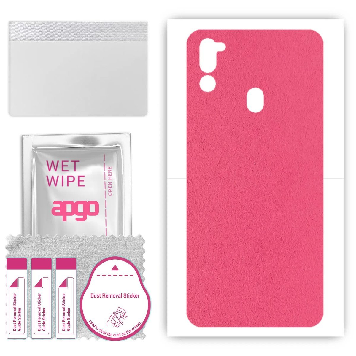 Folia naklejka skórka strukturalna na TYŁ Zamsz do Samsung Galaxy M21 2021 - Zamsz Różowy - apgo SKINS