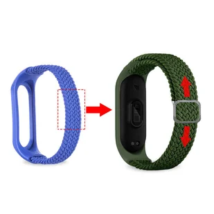 Strap Fabric opaska do Xiaomi Mi Band 6 / 5 / 4 / 3 pleciony materiałowy pasek bransoletka czarny - Akcesoria do smartwatchy - miniaturka - grafika 5