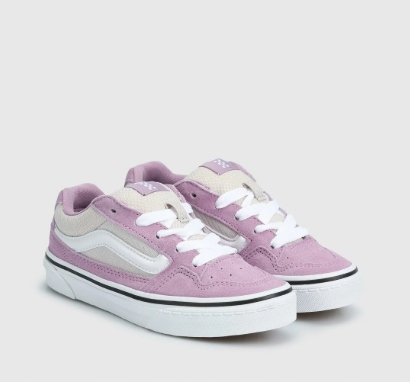 VANS TRAMPKI DZIEWCZĘCE SZNUROWANE FIOLETOWE ZE SKÓRĄ 30,5 1Ż8M