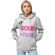 Bluzy damskie - Recovered Disney Mickey Mouse szara damska bluza z kapturem, wielobarwny, XL - miniaturka - grafika 1