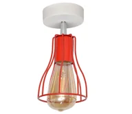 Lampy sufitowe - Żyrandol natynkowy TUBE II 1xE27/60W/230V czerwony - miniaturka - grafika 1