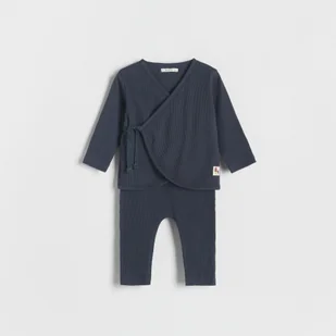 Reserved - Bawełniany komplet - ciemnoszary - Komplety dla niemowląt - miniaturka - grafika 1