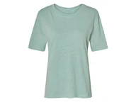 Koszulki i topy damskie - esmara® T-shirt damski z lnem i wiskozą (Miętowy, M(40/42)) - miniaturka - grafika 1
