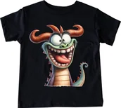 Koszulki dla dziewczynek - Dziecięca koszulka ze smokiem - smok26 - miniaturka - grafika 1