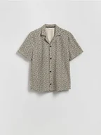 Koszule męskie - Reserved - Wzorzysta koszula regular fit - beżowy - miniaturka - grafika 1