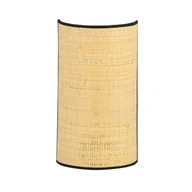 Lampy ścienne - Kinkiet ścienny Aston beżowo-czarny 1xE14x10W wym: 32 x 18 cm wiklina / rattan / słoma IP20 Emibig - miniaturka - grafika 1