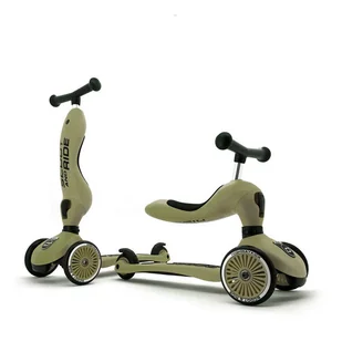Highwaykick 1 2w1 Jeździk i hulajnoga 1-5 lat Olive Scootandride - zabawka - Hulajnogi - miniaturka - grafika 1