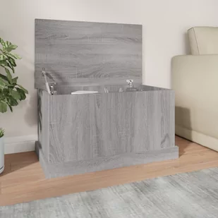 vidaXL Skrzynia, szary dąb sonoma, 70x40x38, materiał drewnopochodny - Skrzynie ogrodowe - miniaturka - grafika 1