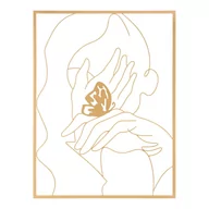 Naklejki na ścianę - Metalowa dekoracja ścienna 60x80 cm Hands on Face – Mauro Ferretti - miniaturka - grafika 1