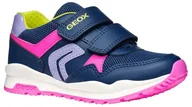 Buty dla dziewczynek - Geox J Pavel Girl A dziewczęce sneakersy, Granatowy, 38 EU - miniaturka - grafika 1
