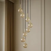 Lampy sufitowe - Unikalna lampa wisząca z kloszami na żarówkę G9 K-5562 z serii GALAXY - miniaturka - grafika 1