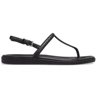 Sandały damskie - Crocs Sandały damskie Miami Toe Loop Sandal - miniaturka - grafika 1