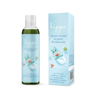 Hippo, Olejowa emulsja do kąpieli dla niemowląt, od 1 dnia życia, 200 ml - Kosmetyki kąpielowe dla dzieci Hippo, Olejowa emulsja do kąpieli dla niemowląt, od 1 dnia życia, 200 ml - Kosmetyki kąpielowe dla dzieci - miniaturka - grafika 1