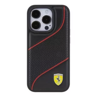 Ferrari FEHCP15LPWAK iPhone 15 Pro 6.1" czarny/black hardcase Perforated Waves Metal Logo - Etui i futerały do telefonów - miniaturka - grafika 3