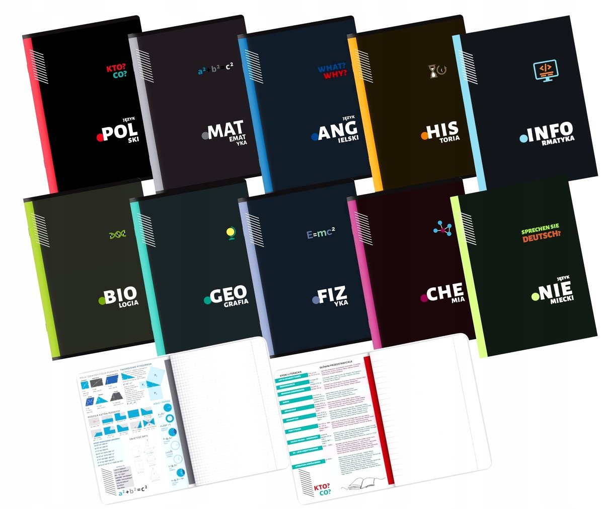 ZESZYT PRZEDMIOTOWY TEMATYCZNY ZESZYTY ZE ŚCIĄGAMI ZESTAW 10 SZTUK KL. 7 8