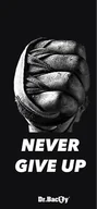Ręczniki - Ręcznik szybkoschnący dwustronny Dr.Bacty XL 70x140 – Never give up - miniaturka - grafika 1