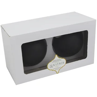 Bombka szklana gładka 10 cm czarny 2 szt. - Bombki - miniaturka - grafika 1