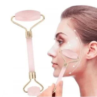 Kwarcowy wałek do masażu, dwustronny roller do twarzy - Akcesoria medycyny naturalnej - miniaturka - grafika 1