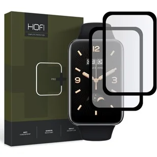 Hofi Szkło hybrydowe Hybrid Pro+ do Xiaomi Smart Band 7 Pro Czarny 2szt. - Akcesoria do smartwatchy - miniaturka - grafika 1