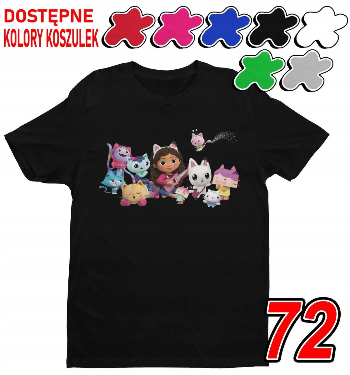 Dziecięca Koszulka Z Nadrukiem Duży Wybór Koci Domek Gabi -M 134-140